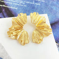 2026 Europe and America Exaggerate New Alloy Flower Earrings Women Trend Elegant Metal Flower Earrings Wholesale