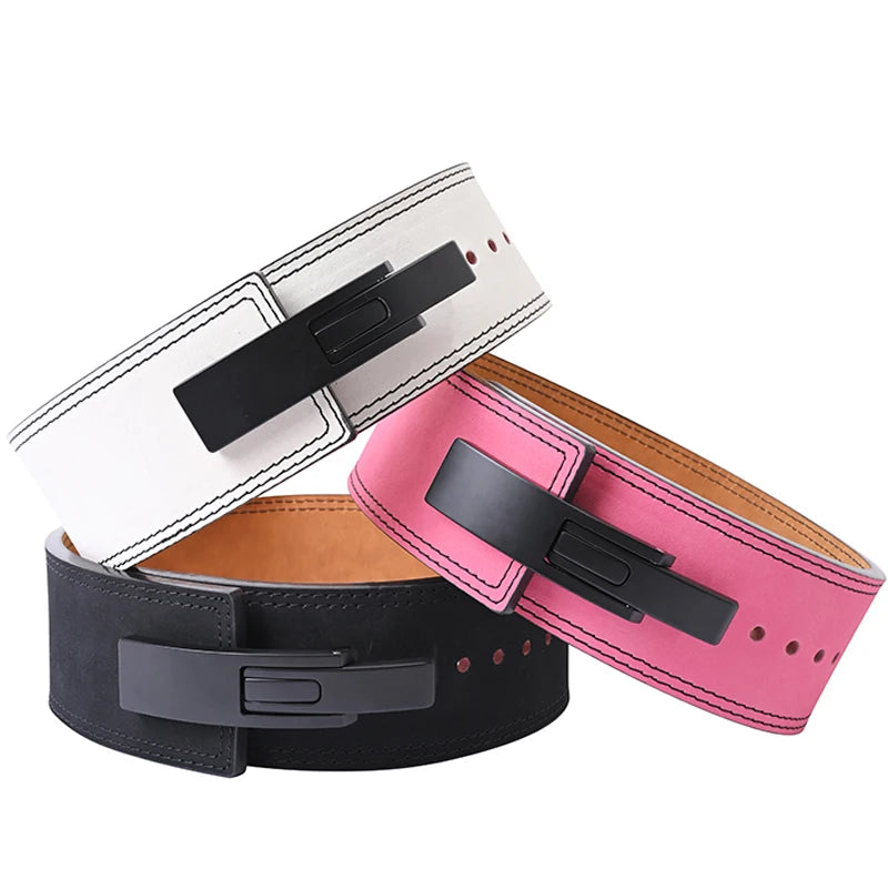 2023 Custom Logo Weight Lifting Belt Powerlifting Leather Training Body Building Fitness Gym Lever Belt