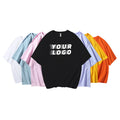 Custom Men's Oversize 100% Cotton T-Shirt Print Logo Plus Size Big and Tall Loose Fit Knitted Material