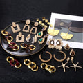HOVANCI Accept Customised Earring Card 9 Gold Exaggerate Diamond Rhinestone Big Tear Drop Earrings