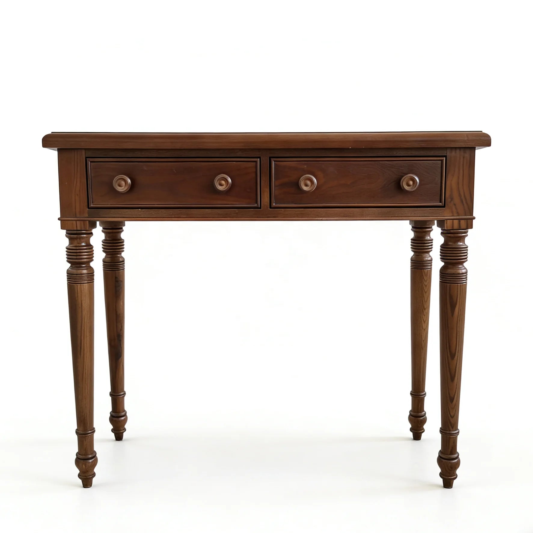 American Retro Solid Wood Console Table with Two Drawers