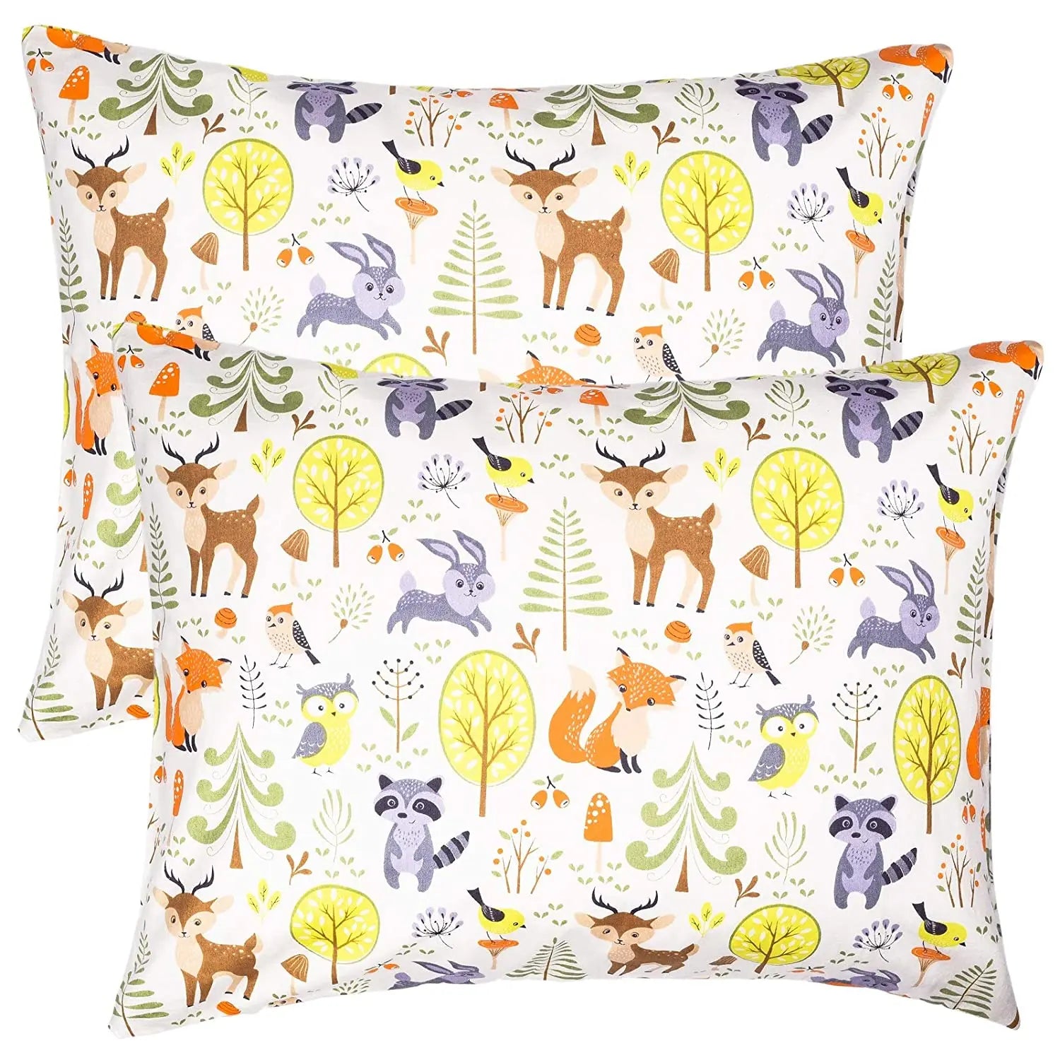 Modern Woven Floral Toddler Pillowcases 100% Soft Cotton Hypoallergenic Pillow Covers Envelope Closure Customizable Kids