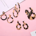 Hot Sale Acetate Plate Set Earrings Popular Simple Acrylic Leaves  Earrings Set for Women Jewelry
