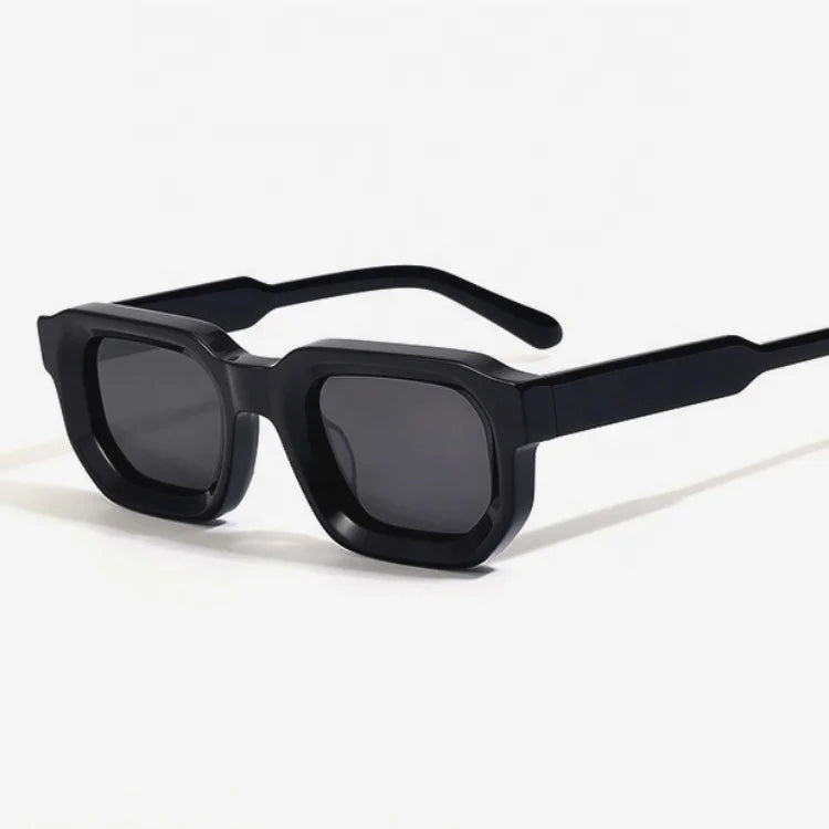 70's Acetate Sunglasses Luxury Fashion Retro Square UV400 Protection Unisex Designer Gray Black Brand Sunglasses
