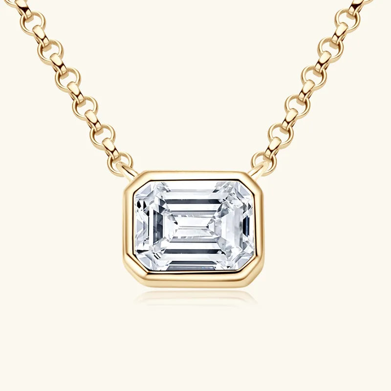 Wholesale Grade D 1ct Moissanite Diamond Pendant Necklaces 925 Sterling Silver with GRA Certified Moissanite Jewelry for Women