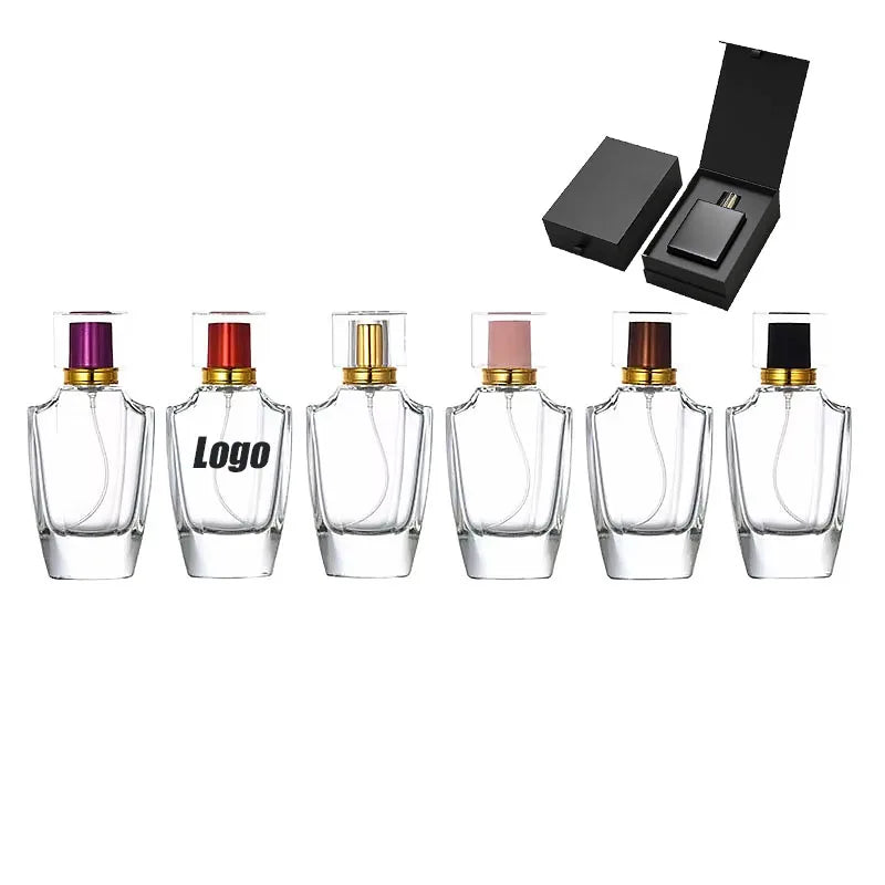 Gold/Pink/Red/Purple/Coffee/Black 50ml Acrylic Cover Glass Spray Bottle Sub-Bottle Perfume Pump/Press Empty Bottle