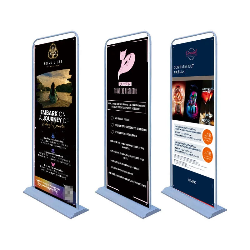 Popular Outdoor Portable Gate Type Frame Door Shape Water Injection Base Banner Stand for Advertising Exhibition Posters