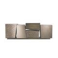 Italian Luxury Dining Side Cabinet Modern Irregular Geometric Storage Console for Home Wood Furniture Advanced Sense for Villa