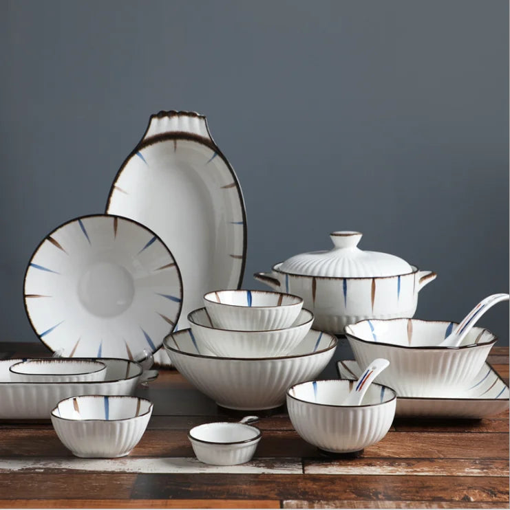 Wholesale Cheap Dinner Set Plates & Bowl Dinnerware Ceramic Dinner Plates for Kitchen and Restaurant