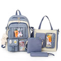 Kawaii Backpack Cute Backpack for Teen Girl School Kids Book Bag Travel Backpack Large Capacity Aesthetic Canvas School Bag