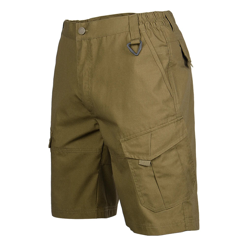 New Street Style Camo Canvas Breathable Eco-Friendly Mid Waist Polyester and Cotton Cargo Casual Shorts for Men