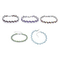F0062B Abiding Custom 925 Sterling Silver Garnet Swiss Blue Topaz Amethyst Citrine Chrome Diopside Natural Stone Women Bracelets
