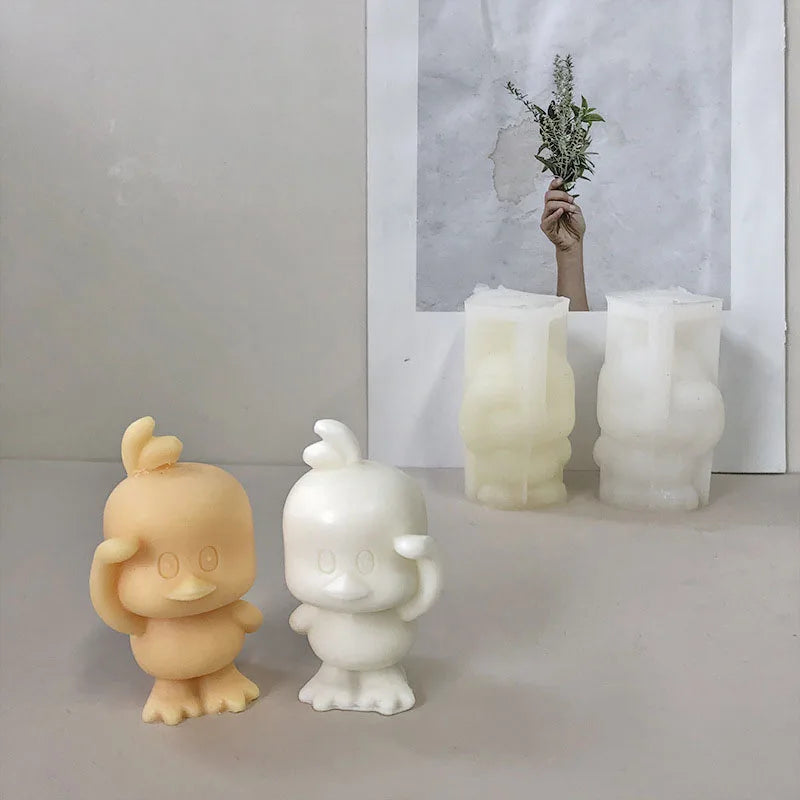 Early Riser DIY Cartoon Duck Silicone Mold Soap Candle Gypsum Aromatherapy Mouldings Cake Tools Resin Crafts Kitchen Toys