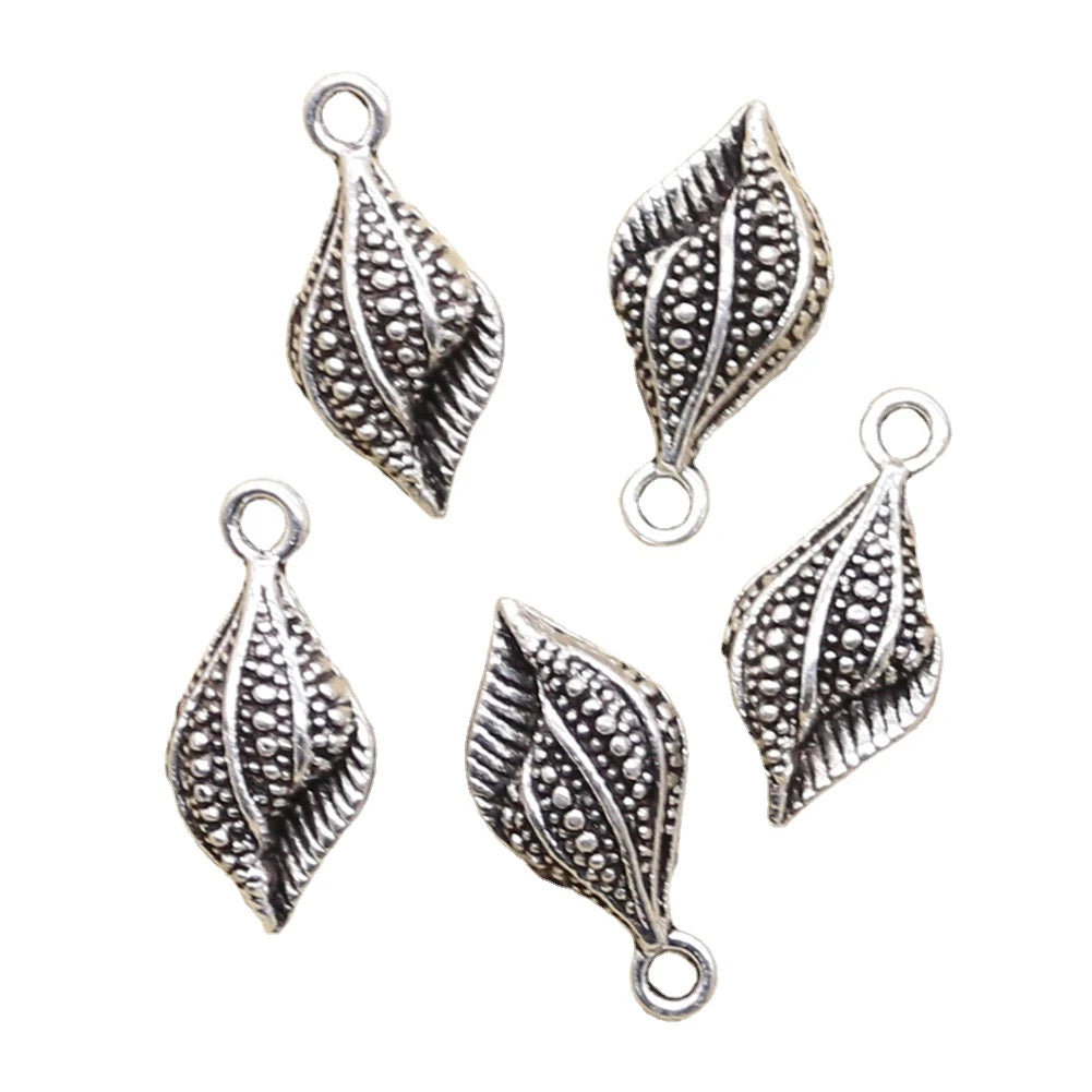 Scallop Conch Shell Charms Zinc Alloy Accessories Antique Silver Bronze Color Charms Pendant for Jewelry Making