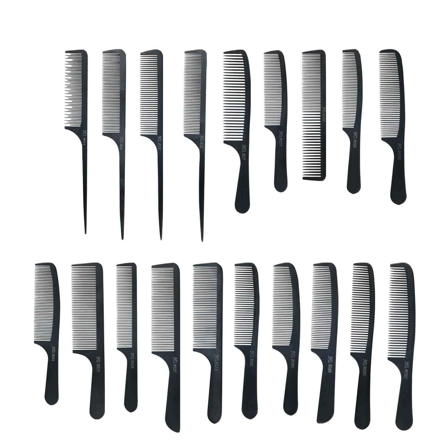 Fine-Tooth Wood Electric Hair Styling Comb Heat Resistant Pin Rat Tail Antistatic Separate Parting Salon Professional Custom
