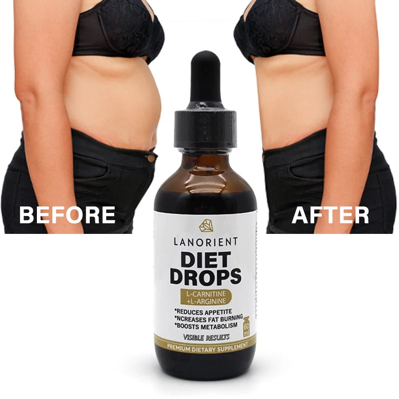 LANORIENT Hot Sale Weight Loss Drops Best Diet Drops for Fat Burner Effective Appetite Suppressant & Metabolism Booster Keto Die