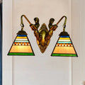 Mid century  Decoration Interior Wall Lamps Indoor Lampen Wall Sconce Mermaid Stained Glass Wall Light for Hotel Home Bedroom