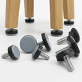 1/4" Threaded Leveling Feet 16/20/22/25/28/30mm PTFE Base Adjustable Furniture Levelers Smooth Glide & Floor Protect