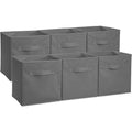 Collapsible Square Storage Cubes Foldable Eco-Friendly Fabric Bins Organizers Decorative Organizing Baskets for Shelves Closet