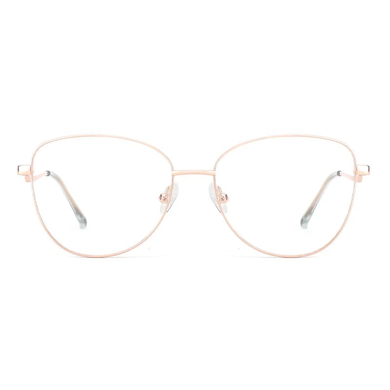 2024 Fashion Classic Material Light Reading Special Anti Blue Cat Eye Metal Frame for Man and Women