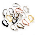 20pcs/lot High Quality 15x9mm Classic 7 Colors Plated Brass French Earring Hooks Wire Settings Base Settings Wholesale