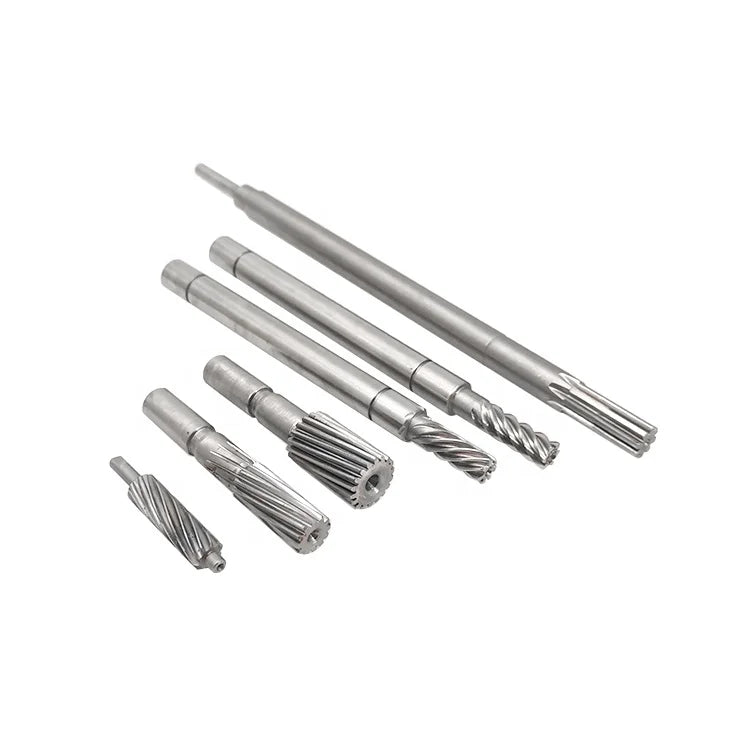 Precision Custom Machining Carbon Steel Stainless Steel Brass Gear Shaft Spline Shaft Small Worm Gear Shaft