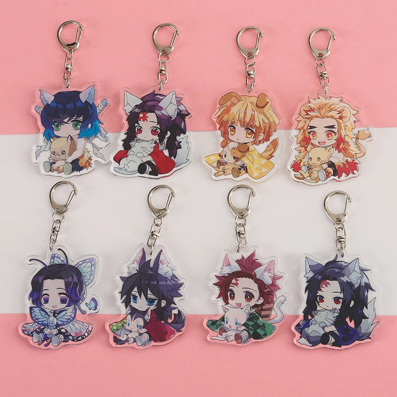 Promotional Gift Cartoon Anime Keychains Custom Acrylic Key Chain