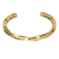 Wholesale Vintage Engraved Bracelet Personalized Stainless Steel Open Cuff Bracelet Bangle for Men Jewelry