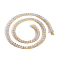 4MM Square Shape Copper Zircon Iced Out Tennis Chain Hip Hop Jewelry