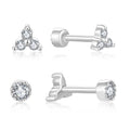 QX Custom Luxury  Fine Jewelry 925 Sterling Silver Cubic Zirconia Wedding Engagement Party Classic Little Women Stud Earrings