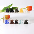 Factory Price Wholesale Natural Rose Quartz Carved Cat Polished Healing Crystals Jade Model in Mascot Theme for Gifts