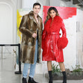 Janefur Leather With Fur Elegant Women Mongolia Sheep Fur Collar Leather Jacket Ladies