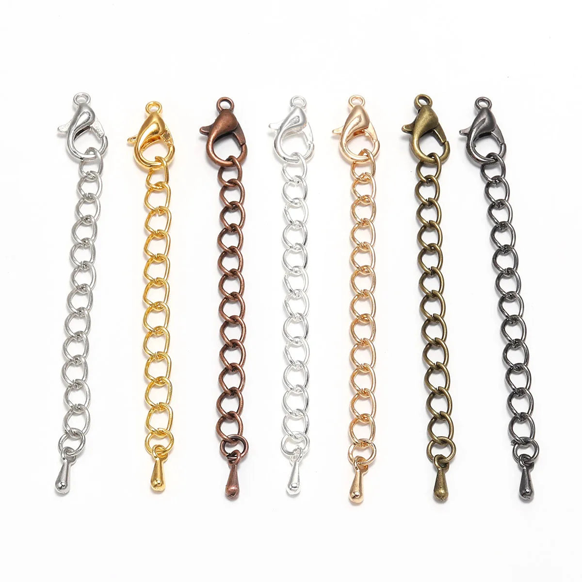50mm 70mm Necklace Bracelet Extension Chain for Lobster Clasps Connectors Chain DIY Craft Jewelry Making