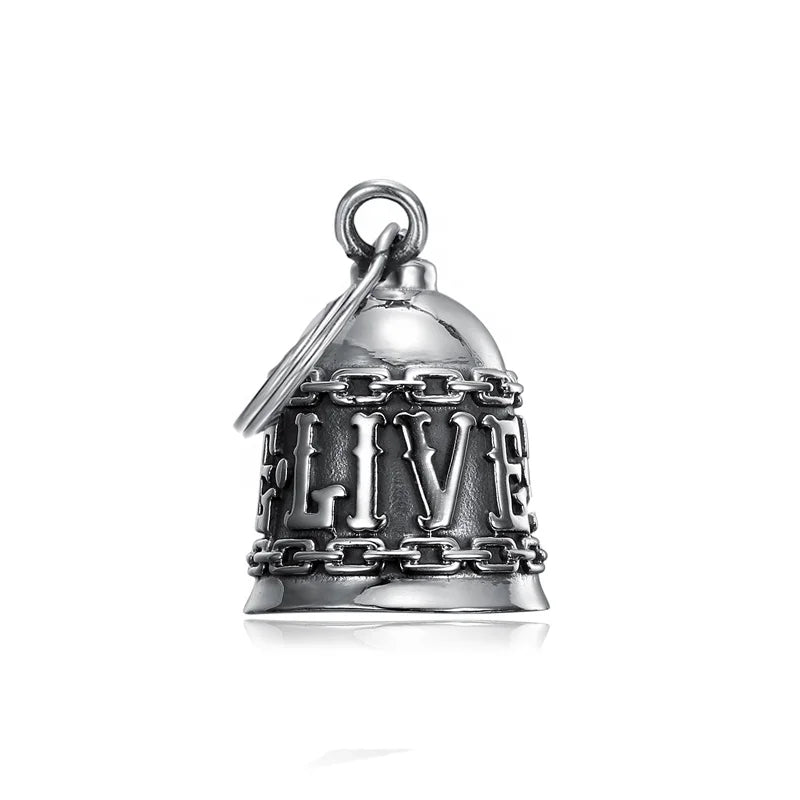 Custom Campanas Biker Motorcycle Pendant  Bell Live to Ride Bell Biker Bells Good Wishes Gifts for Riders
