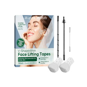 West & Month Facial Lifting Stickers Fade Fine Lines Tight Shaping V Face Tighten Chin Muscle Lifting Stickers 30pcs