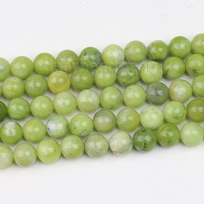 Wholesale Natural Canadian Jade Loose Bead Stand Nephrite for Jewelry Making 4mm 6mm 8mm 10mm 12mm