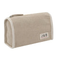 Factory Custom Natural Cotton Jute Toiletry Makeup Zipper Pouch Bag Eco Travel Cosmetic Gift Bags with Cotton Label Logo