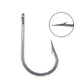 Stainless Steel J Shape Saltwater Fishing Hook Tuna Shark Longline Trolling Hook 5/0 -13/0