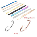 Sanlan Jewelry Manufacturer Wholesale Diy Bending Flat Cuff Bracelet Blank Stainless Steel Straight Bangle Bar for Engraving