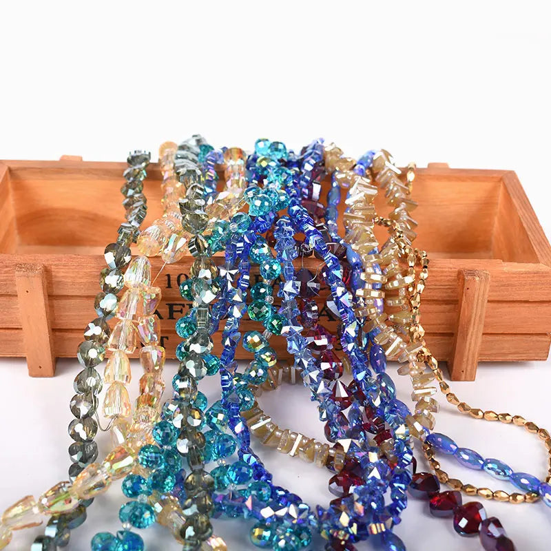 Glass Beadsdiamond Round Loose Beadscrystal Glass Beads Full Color Range Glass Beads