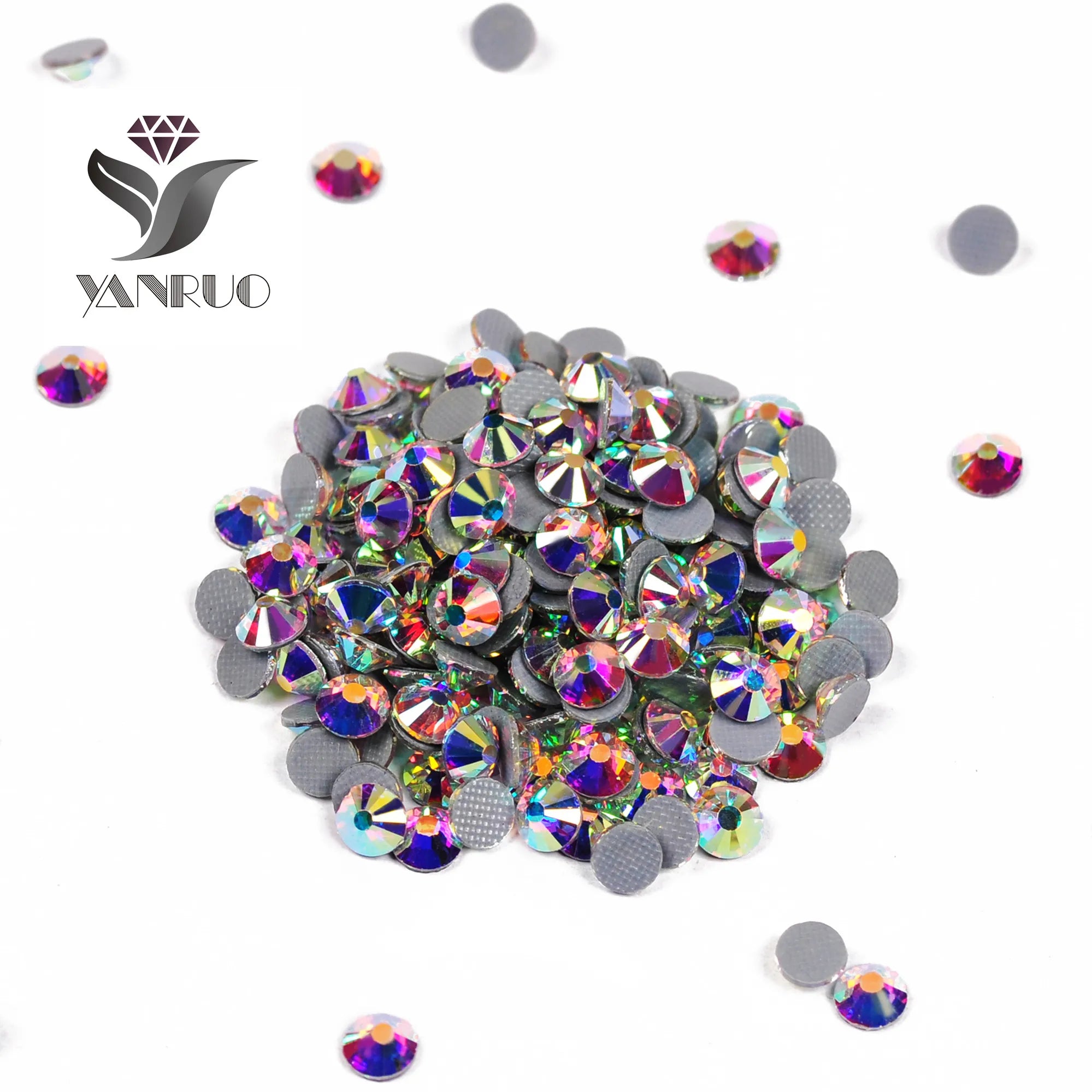 Wholesale Bulk Glass ab Hotfix Rhinestone Ss16 Ss20 Ss30 for Wedding Dresses