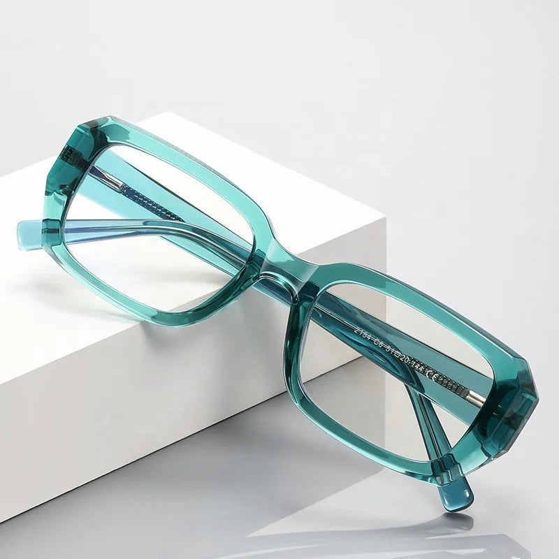 Jiuling Eyewear Insert Cp Core Legs Candy Color Rectangle Tr90 Frame Blue Light Blocking Glasses Frame Eyeglass Lentes De Sol