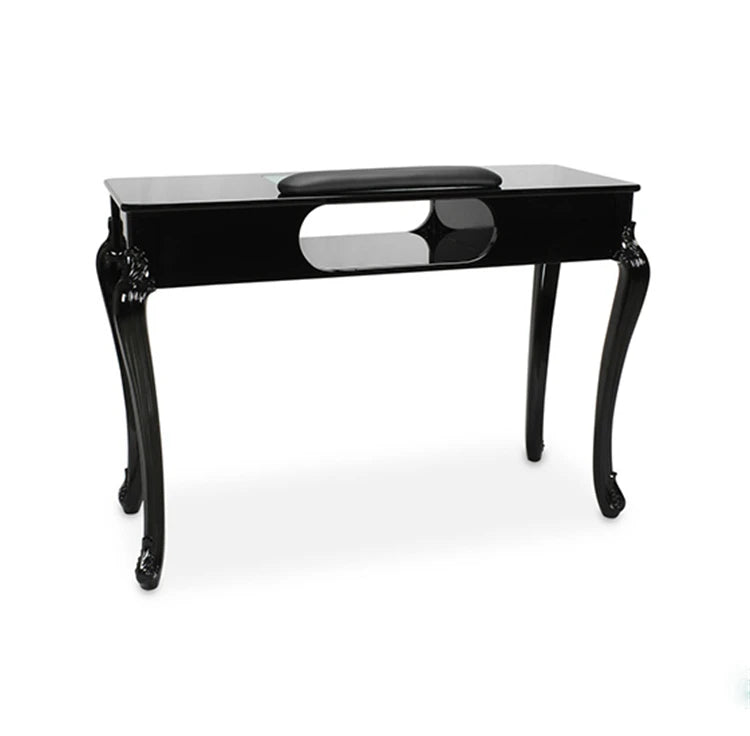 Modern Eco-friendly Wooden Beauty Salon Workstation Black Suction Nail Manicure Table Dust Collector Vent Prosthetic Portable