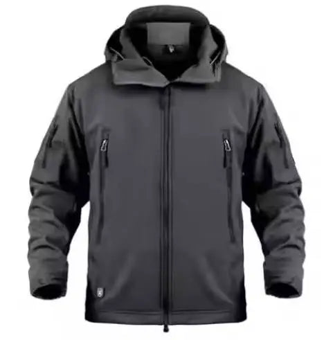 Unisex Winter Motorcycle Soft Shell Jacket Breathable Polyester Fleece Stand Collar Plaid Zipper Design Windproof WarmthTM