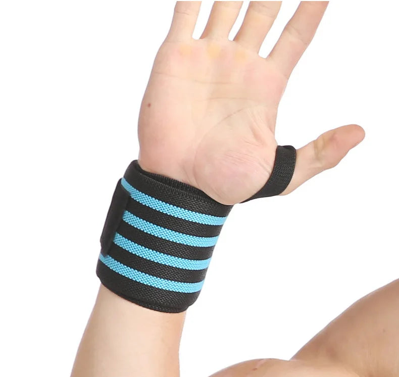 Multi-Color Elastic Wrist Support Wraps Heavy Duty Gym Straps for Weight Lifting Nylon Plastic Fitness Safety Bandage Wrist