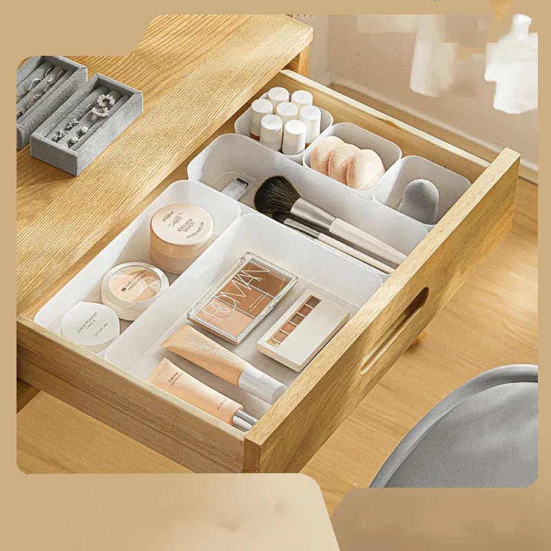 OWNSWING 4PCS/5PCS/6PCS PP Drawer Organizator Divider for Office Plastic Makeup Drawer Storage Box