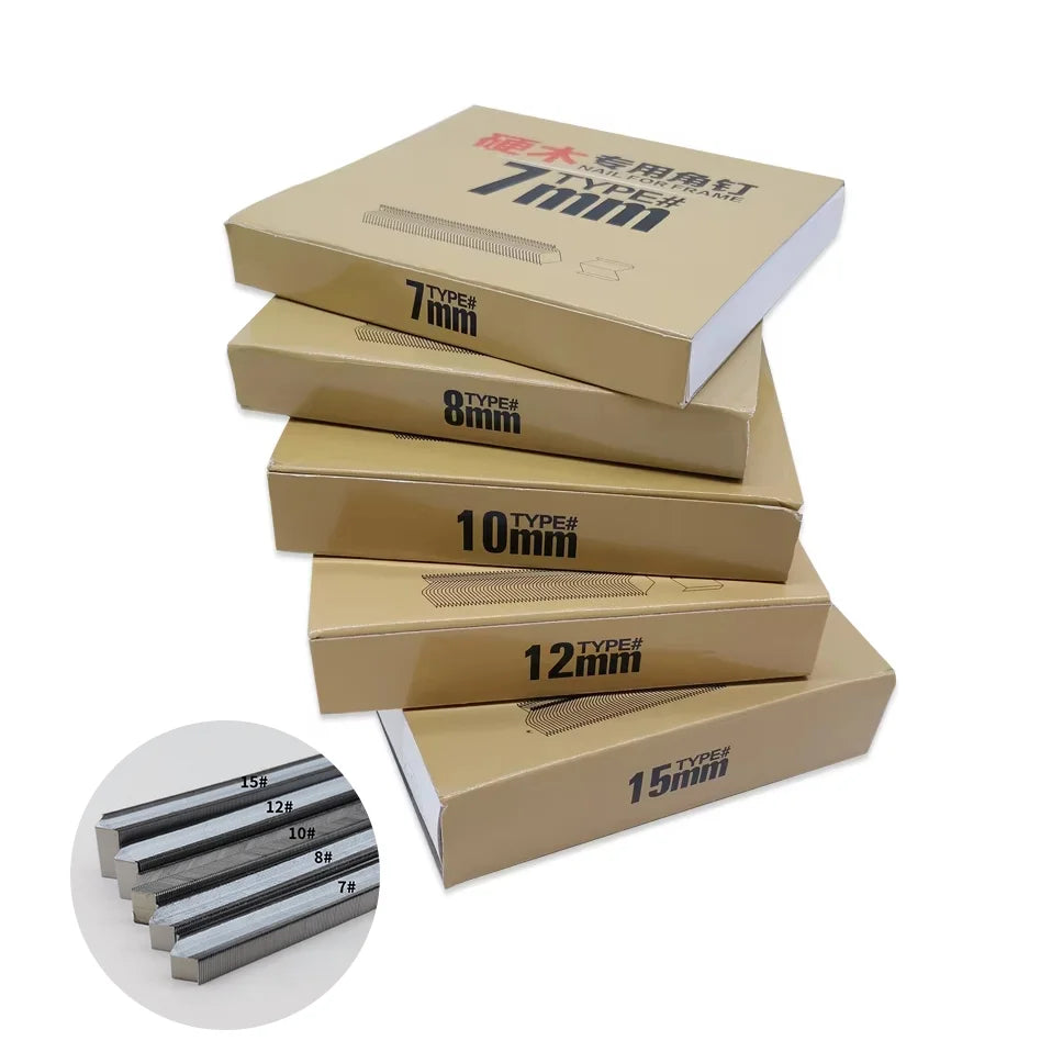 Steel V-Type Nails and Staples for Solid Wood Flooring and Hardwood Picture Frames Zinc Plated Silver