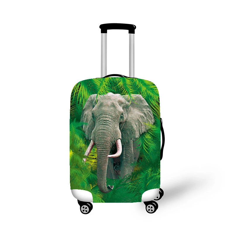 ONE2 Design Dog Animal Print Fashion Transparent Luggage Cover for Airplane Cabin case Suitcase