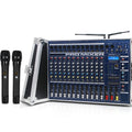 Depusheng GT12M  2400W *2 High Power Professional Performance  12-way Power Mixer Amplifier with Two Microphones
