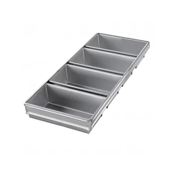 Custom Size Aluminum/Aluminized Steel 3/4/5 Strap Bread Loaf Pan With Non-stick Loaf Pan Set With Lid Toast Tin